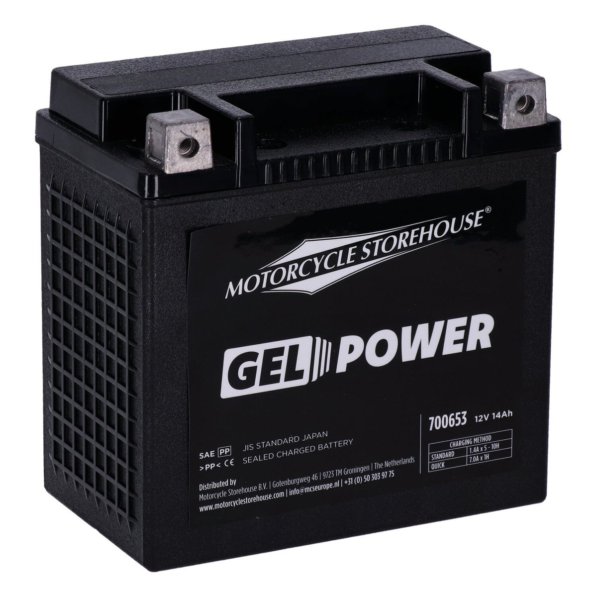 MCS Nano-Gel accu 12V 14Ah 260CCA – Sportster 2004-2022 & Sportster S