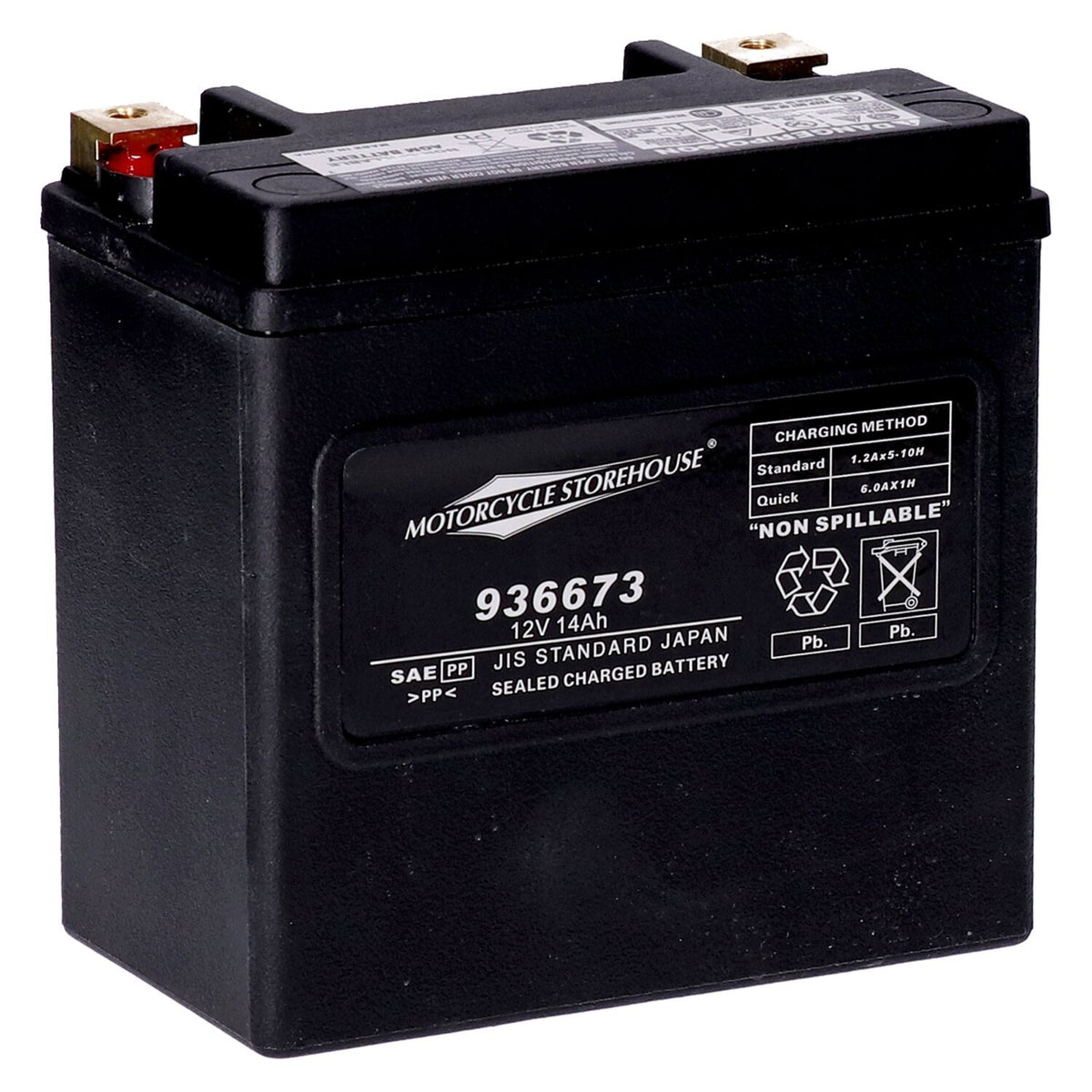 MCS AGM-accu 12V 14Ah 240CCA – Sportster 2004-2022 & Sportster S