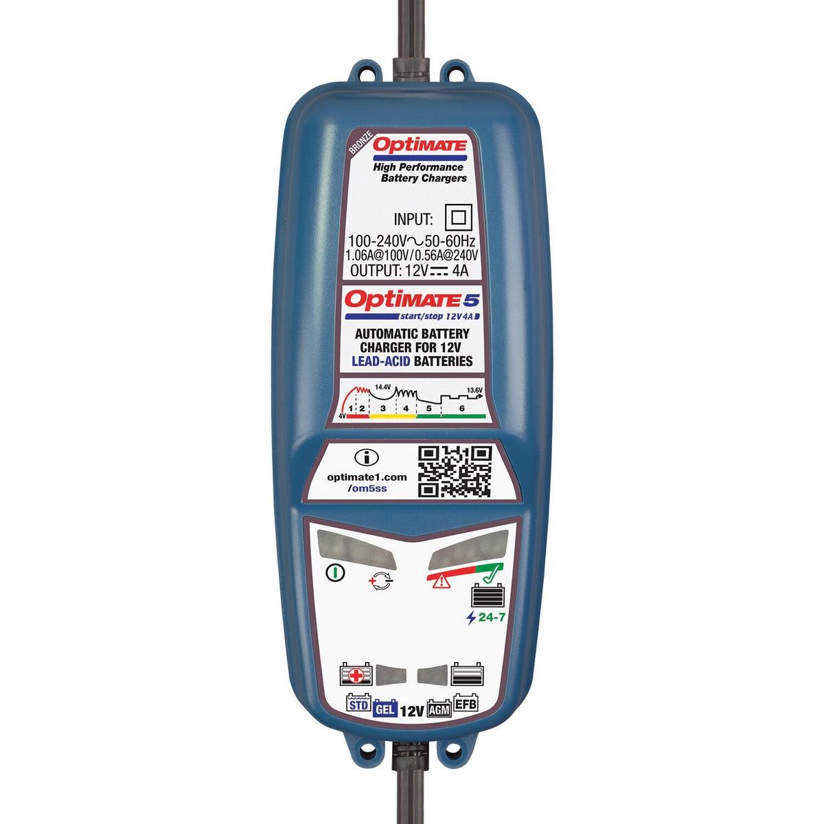Optimate 5 Start-Stop acculader 12V 4A – voor accu's 15-192 Ah – foto 2