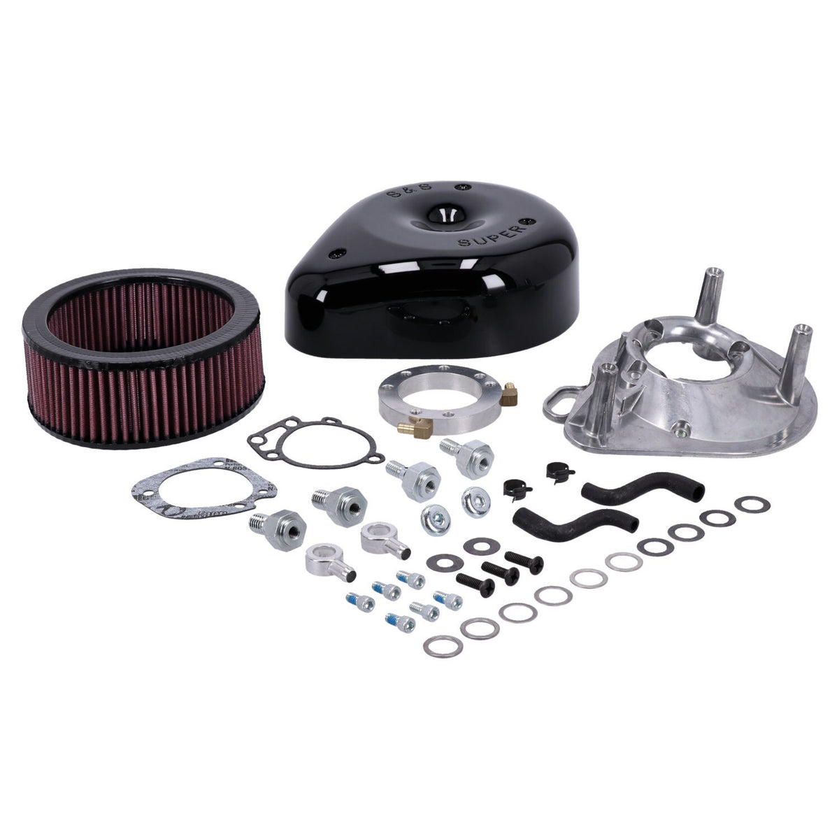 S&S Teardrop luchtfilter zwart – Evolution, Twin Cam & Delphi-injectie