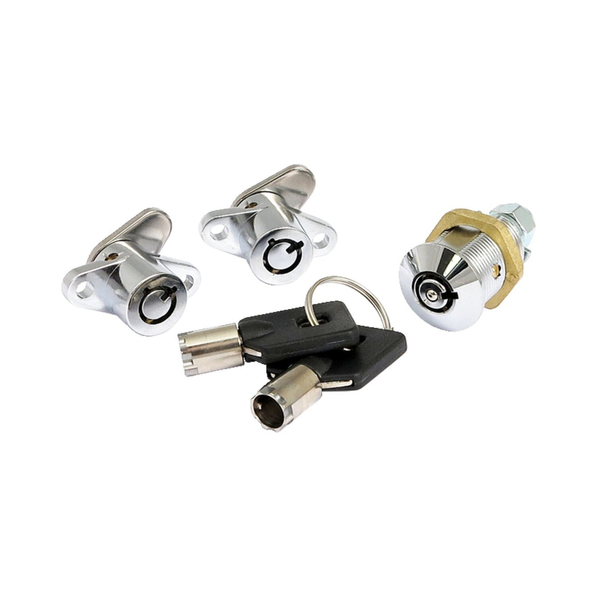 MCS slotenset zadeltassen en topkoffer chroom – Touring 1993-2013