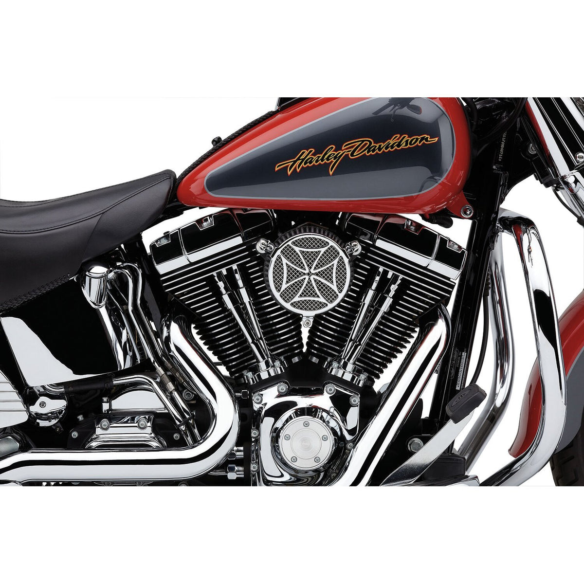 Cobra naked luchtfilterkit Cross chroom – Softail 2001-2015, Dyna 2004-2017 & Touring 2002-2007 – foto 2