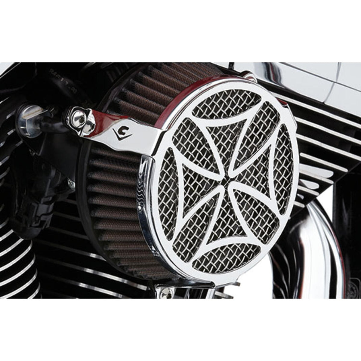 Cobra naked luchtfilterkit Cross chroom – Softail 2001-2015, Dyna 2004-2017 & Touring 2002-2007 – foto 3