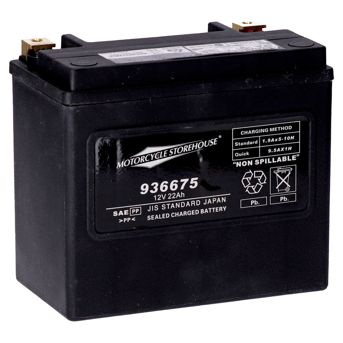 MCS AGM-accu 12V 22Ah 325CCA – Softail 1984-1990, FXR & Sportster tot 1996