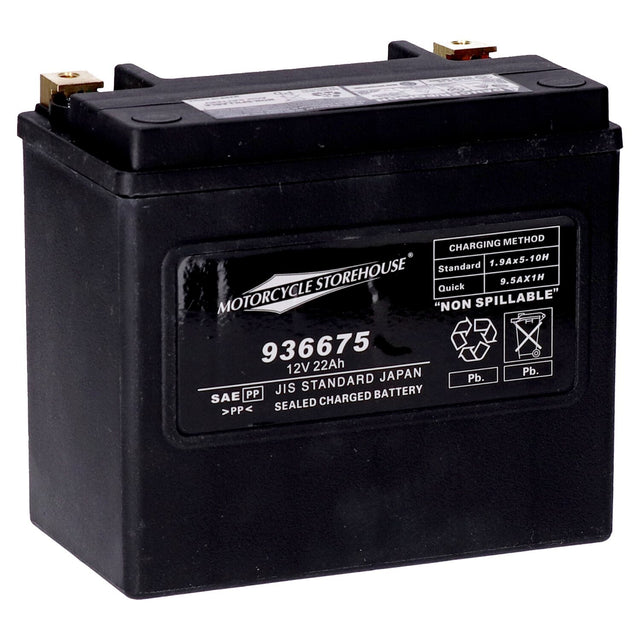 MCS AGM-accu 12V 22Ah 325CCA – Softail 1984-1990, FXR & Sportster tot 1996