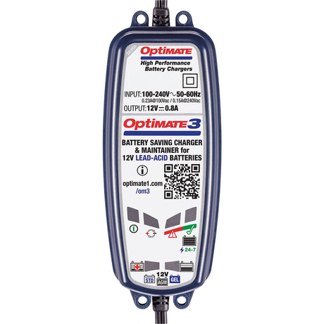 Optimate 3 acculader 12V 0,8A – voor accu's 3-50 Ah – foto 2