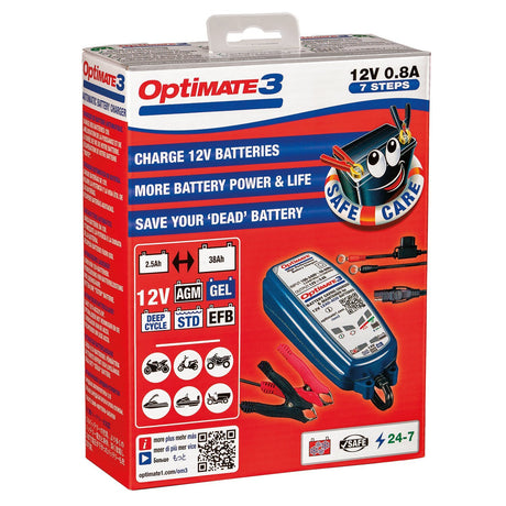 Optimate 3 acculader 12V 0,8A – voor accu's 3-50 Ah – foto 3