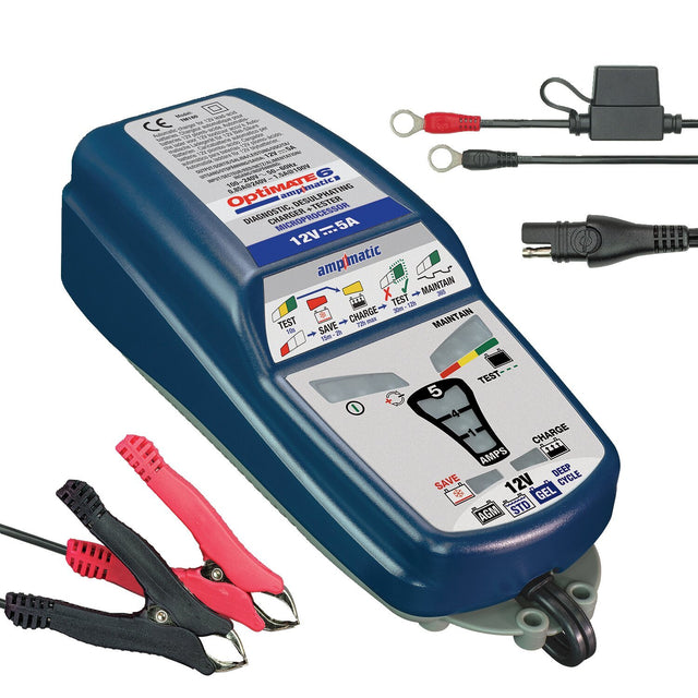 Optimate 6 Ampmatic acculader 12V 5A met accutester