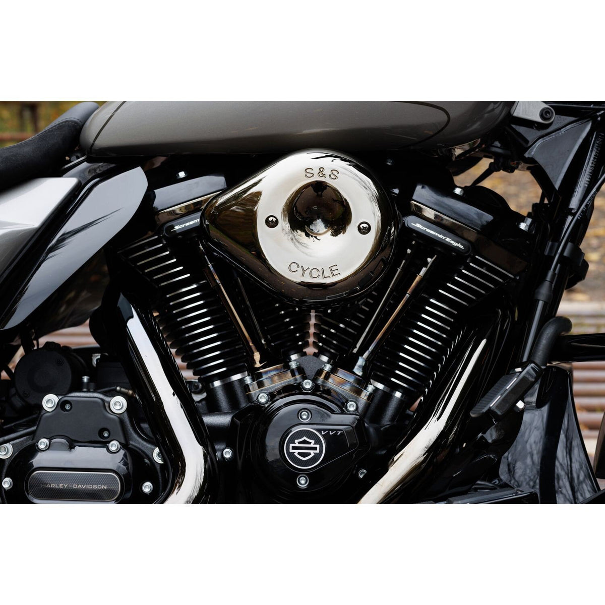 S&S Stealth luchtfilterkit lava chroom teardrop – Softail 2025-heden & Touring 2023-heden