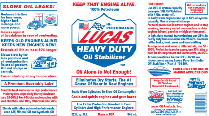 Lucas Heavy Duty Oil Stabilizer