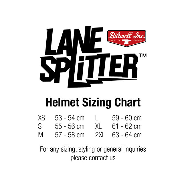 Biltwell Lane Splitter Helm Glans Zwart